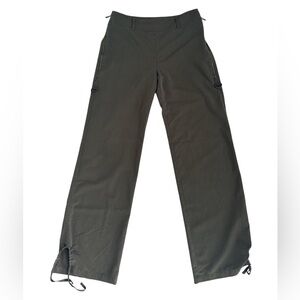 Cop Copine Olive Green Cargo Pants Y2K Side Zippers Mid Rise Size FR36/US4